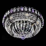 Люстра Кольцо Классика Черная с фиолетовыми подвесками в Симферополе