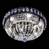 Люстра Кольцо Классика Черная с фиолетовыми подвесками в Симферополе