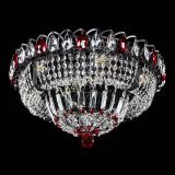 Люстра Кольцо Классика Черная с красными подвесками в Симферополе