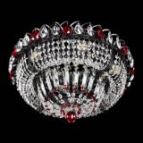 Люстра Кольцо Классика Черная с красными подвесками в Симферополе