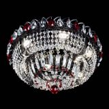 Люстра Кольцо Классика Черная с красными подвесками в Симферополе