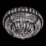 Люстра Кольцо Классика Черная с розовыми подвесками в Симферополе