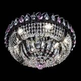 Люстра Кольцо Классика Черная с розовыми подвесками в Симферополе