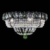 Люстра Кольцо Классика Черная с зелеными подвесками в Симферополе