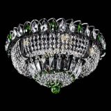 Люстра Кольцо Классика Черная с зелеными подвесками в Симферополе