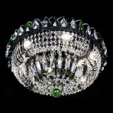 Люстра Кольцо Классика Черная с зелеными подвесками в Симферополе