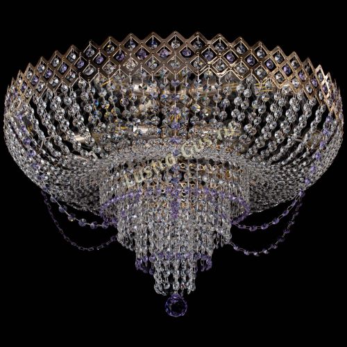 Люстра Корона №11 фиолетовая в Симферополе Гусь Хрустальный