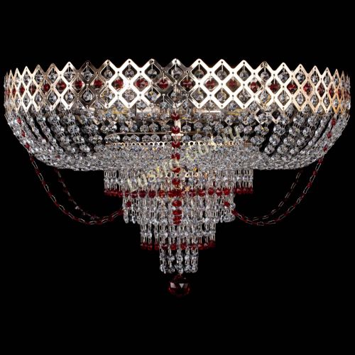 Люстра Корона №11 красная в Симферополе Гусь Хрустальный