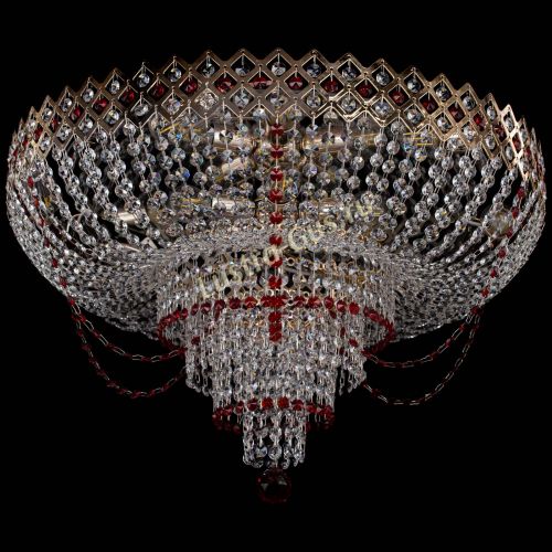 Люстра Корона №11 красная в Симферополе Гусь Хрустальный