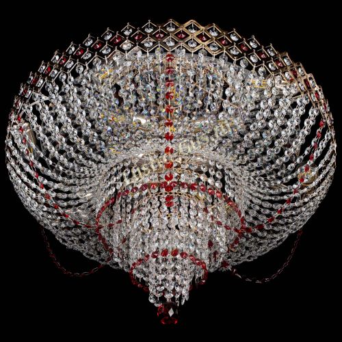 Люстра Корона №11 красная в Симферополе Гусь Хрустальный
