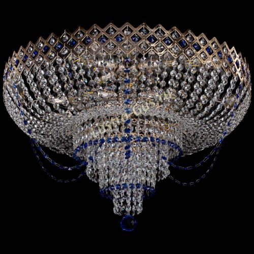 Люстра Корона №11 синяя в Симферополе Гусь Хрустальный