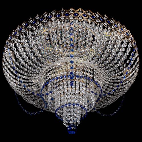 Люстра Корона №11 синяя в Симферополе Гусь Хрустальный