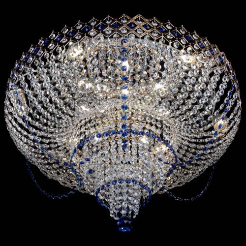 Люстра Корона №11 синяя в Симферополе Гусь Хрустальный