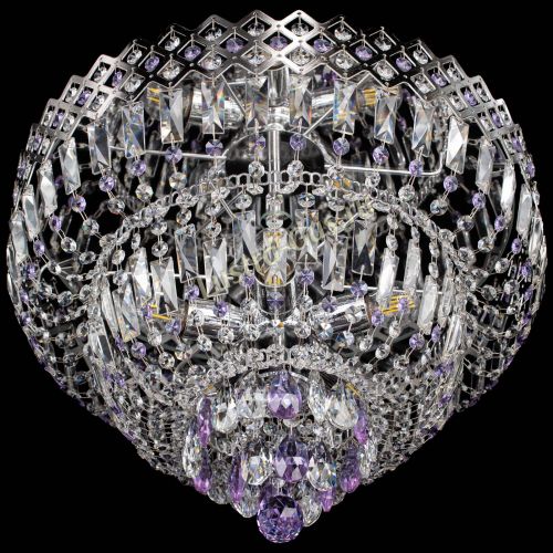 Люстра Корона №5 фиолетовая в Симферополе Гусь Хрустальный