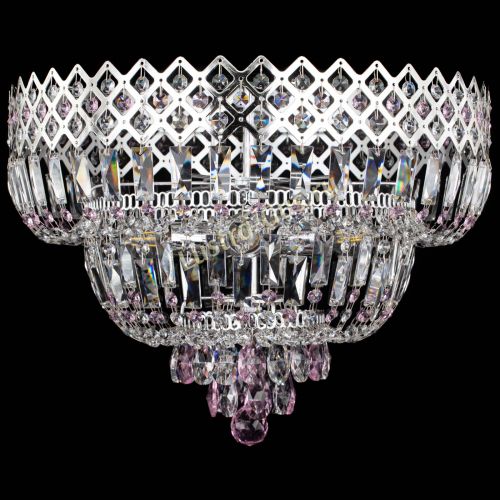 Люстра Корона №5 розовая в Симферополе Гусь Хрустальный