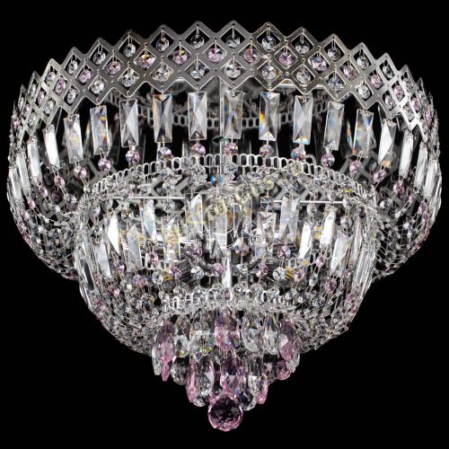 Люстра Корона №5 розовая в Симферополе Гусь Хрустальный