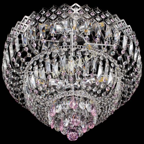 Люстра Корона №5 розовая в Симферополе Гусь Хрустальный