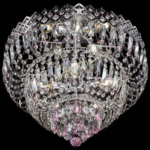Люстра Корона №5 розовая в Симферополе Гусь Хрустальный
