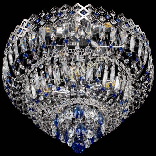 Люстра Корона №5 синяя в Симферополе Гусь Хрустальный