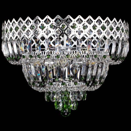 Люстра Корона №5 зеленая в Симферополе Гусь Хрустальный