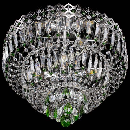 Люстра Корона №5 зеленая в Симферополе Гусь Хрустальный