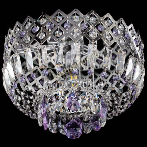 Люстра Корона пластинка №1 фиолетовая в Симферополе Гусь Хрустальный