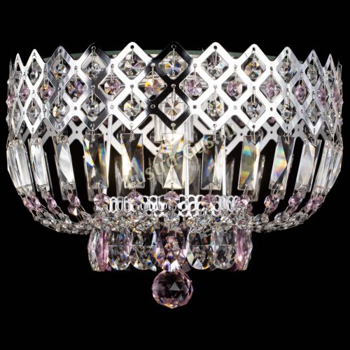 Люстра Корона пластинка №1 розовая в Симферополе Гусь Хрустальный