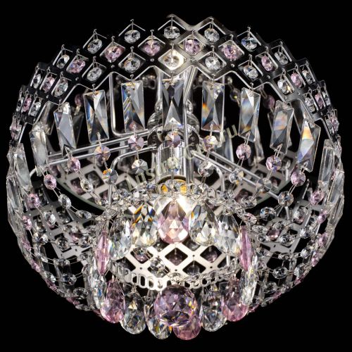 Люстра Корона пластинка №1 розовая в Симферополе Гусь Хрустальный