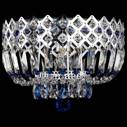 Люстра Корона пластинка №1 синяя в Симферополе Гусь Хрустальный