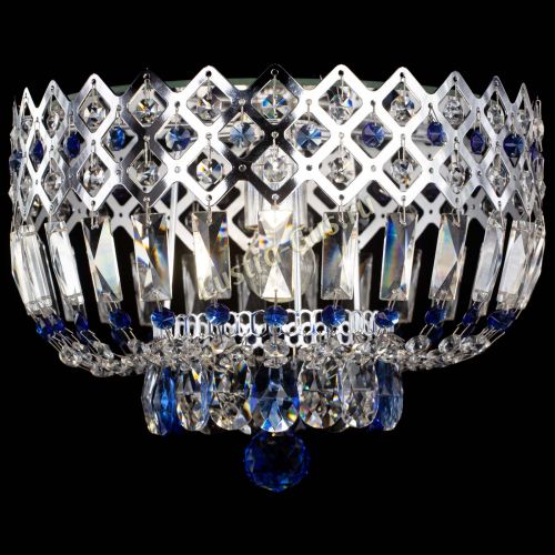 Люстра Корона пластинка №1 синяя в Симферополе Гусь Хрустальный