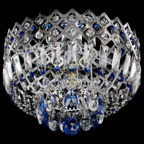 Люстра Корона пластинка №1 синяя в Симферополе Гусь Хрустальный