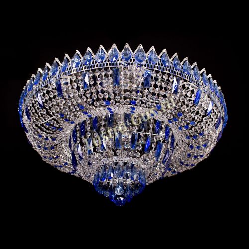 Люстра Корона Водопад синий в Симферополе Гусь Хрустальный