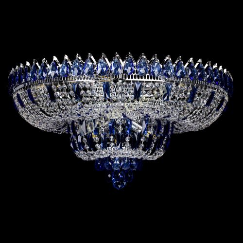 Люстра Корона Водопад синий в Симферополе Гусь Хрустальный