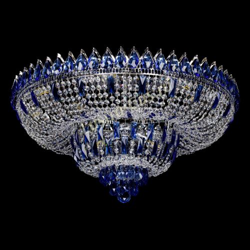 Люстра Корона Водопад синий в Симферополе Гусь Хрустальный