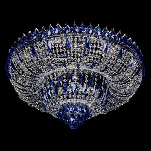 Люстра Корона Водопад синий в Симферополе Гусь Хрустальный