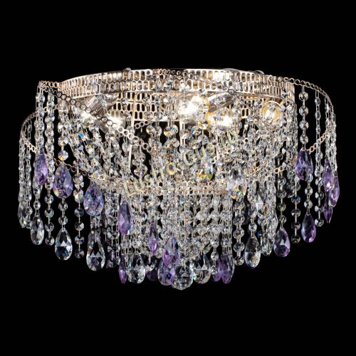 Люстра Космея №4 фиолетовая в Симферополе Гусь Хрустальный