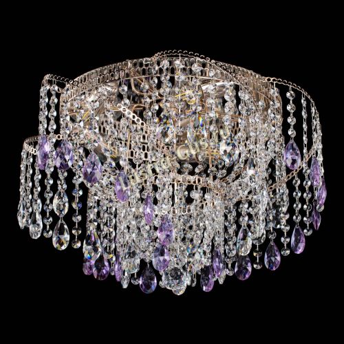 Люстра Космея №4 фиолетовая в Симферополе Гусь Хрустальный