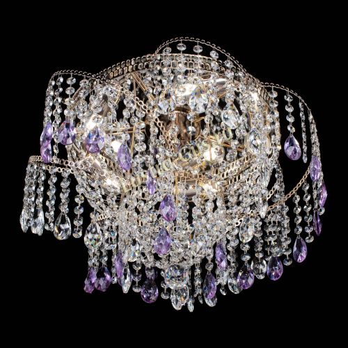 Люстра Космея №4 фиолетовая в Симферополе Гусь Хрустальный