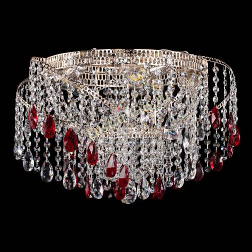 Люстра Космея №4 красная в Симферополе Гусь Хрустальный