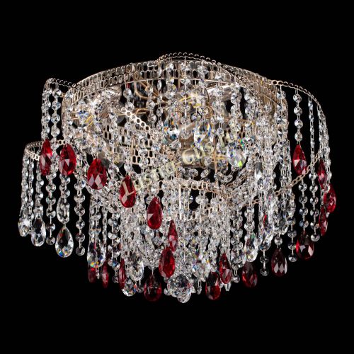 Люстра Космея №4 красная в Симферополе Гусь Хрустальный