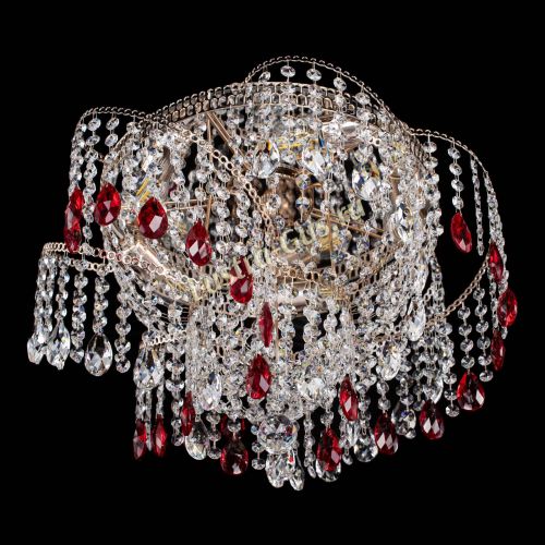 Люстра Космея №4 красная в Симферополе Гусь Хрустальный