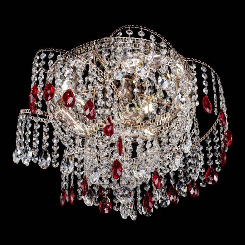 Люстра Космея №4 красная в Симферополе Гусь Хрустальный