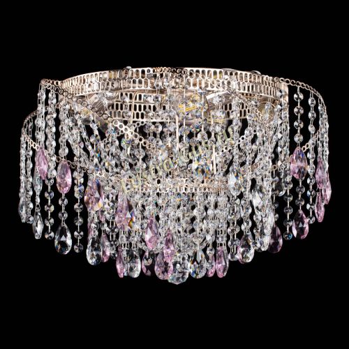 Люстра Космея №4 розовая в Симферополе Гусь Хрустальный