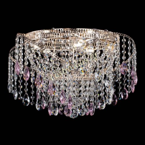 Люстра Космея №4 розовая в Симферополе Гусь Хрустальный