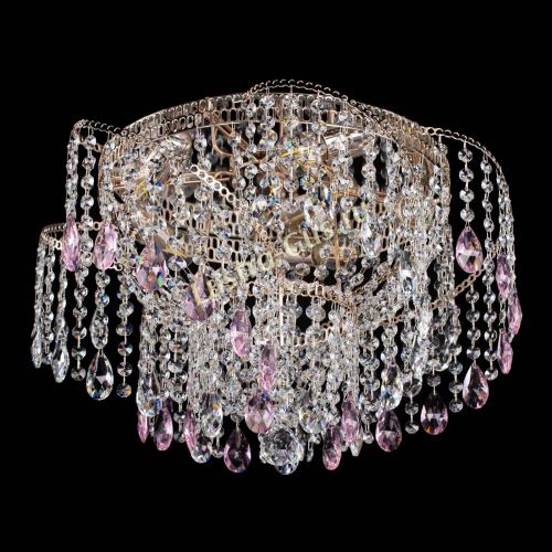 Люстра Космея №4 розовая в Симферополе Гусь Хрустальный