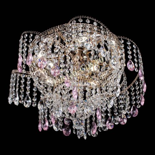 Люстра Космея №4 розовая в Симферополе Гусь Хрустальный