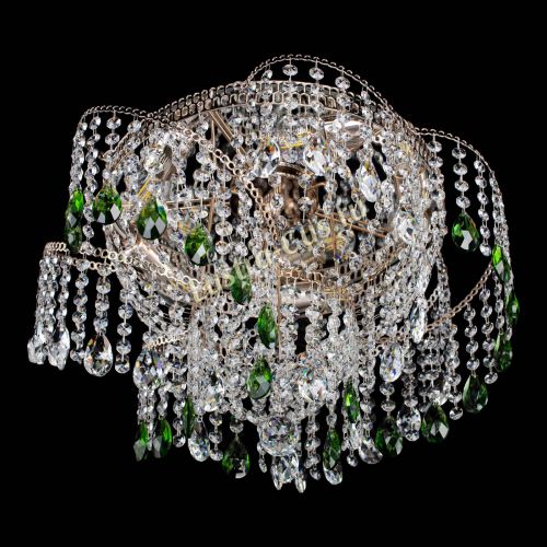 Люстра Космея №4 зеленая в Симферополе Гусь Хрустальный