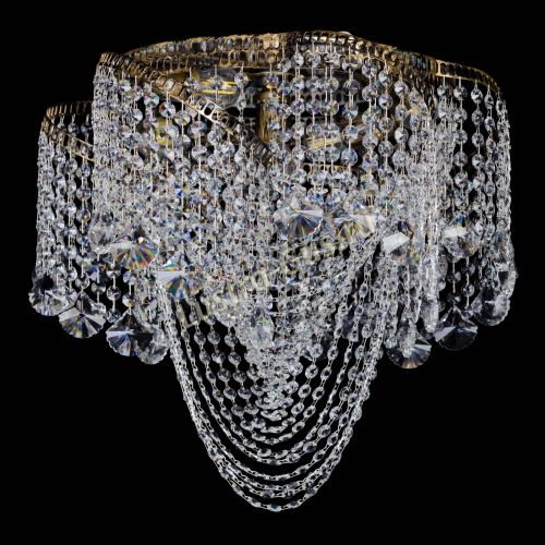 Люстра Космея Водоворот Веер под бронзу в Симферополе Гусь Хрустальный