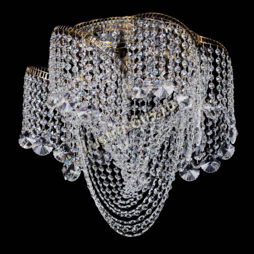 Люстра Космея Водоворот Веер под бронзу в Симферополе Гусь Хрустальный