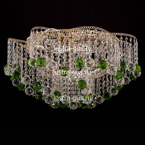 Люстра Космос шар 40 мм зеленая в Симферополе Гусь Хрустальный